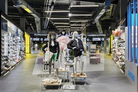 Trainers on display at JD Sports, Trafford Centre